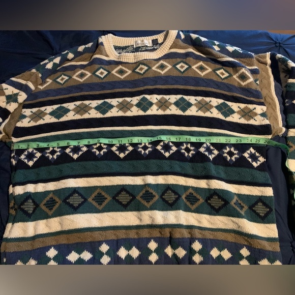 Vintage Plus Size 3XLT Bill Blass oversized Sweater with Nordic Patterns Irish - Picture 4 of 6